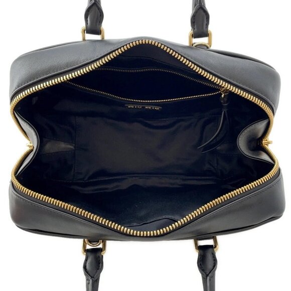 MIUMIU Arkady 2WAY Handbag Leather Black - Picture 6 of 15